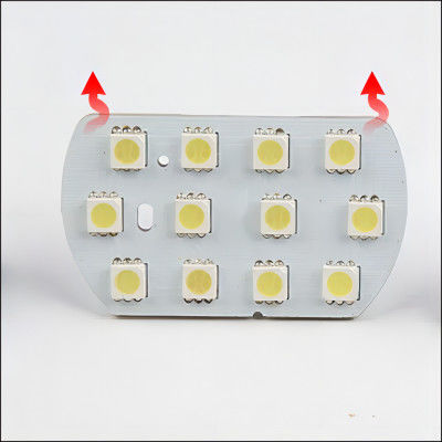 Fabricación de placas de PCB con 12 LED de alta luz para lectura de automóviles Ligt admite enchufes y carga