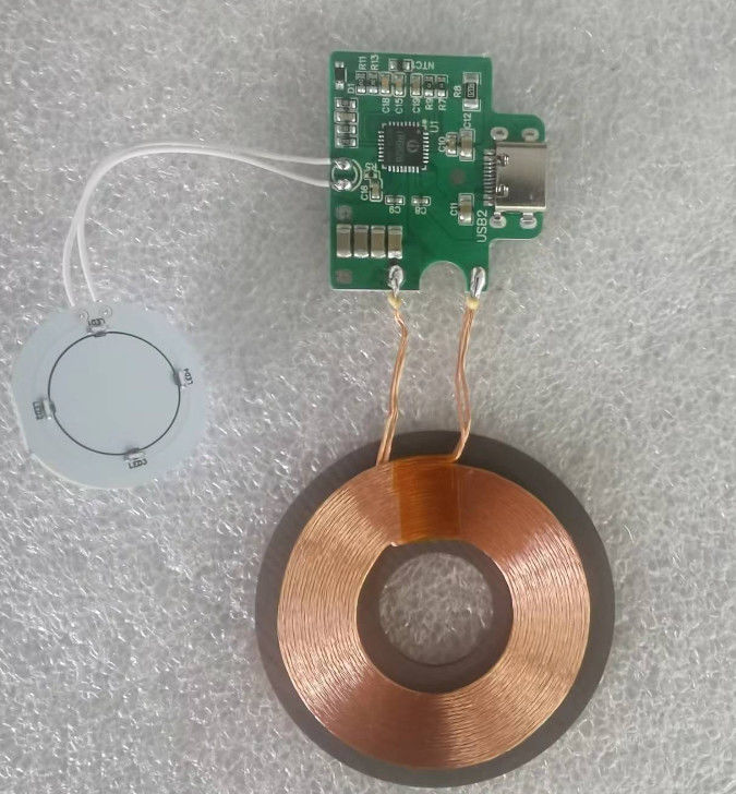 Asamblea de placa de circuito impreso PCBA para cargador de automóviles con conector tipo C admite carga rápida inalámbrica de 15W