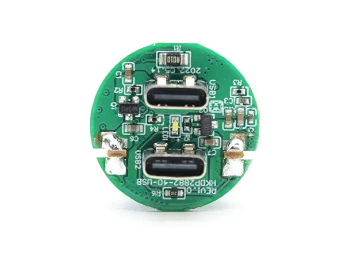 FR4 montaje de placa de circuito impreso PCBA para cargador de automóviles con 2 conectores tipo C soporta carga rápida de 15W