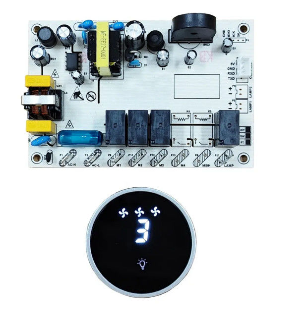 Panel de control de interruptor táctil con pulsera electrónica con luz trasera