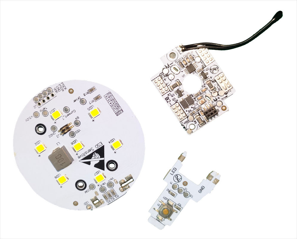 Tabla de circuito impreso personalizado de base de aluminio para bomba de aire de automóvil con cable FPC y 7 luces LED